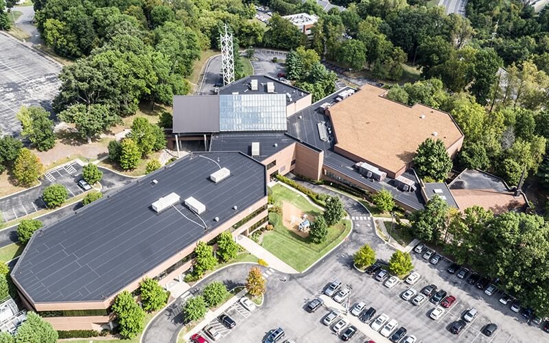 Aerial view of Christ Church in Nashville, TN