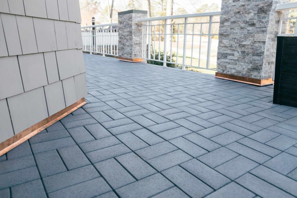 rooftop paver system installed on a home.