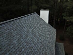 Blue gray shingle roof