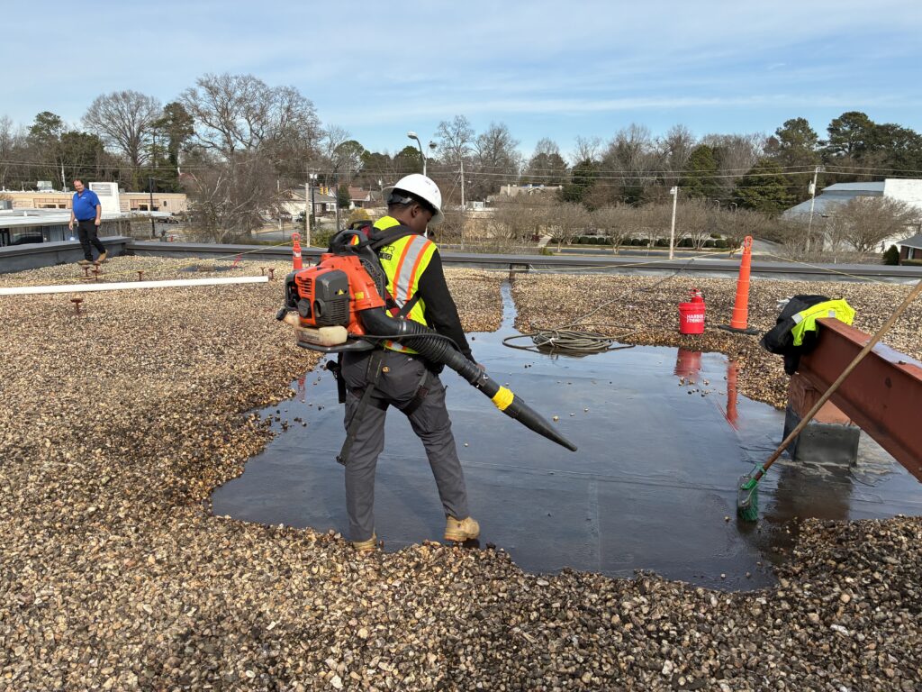 Roof repair, water test