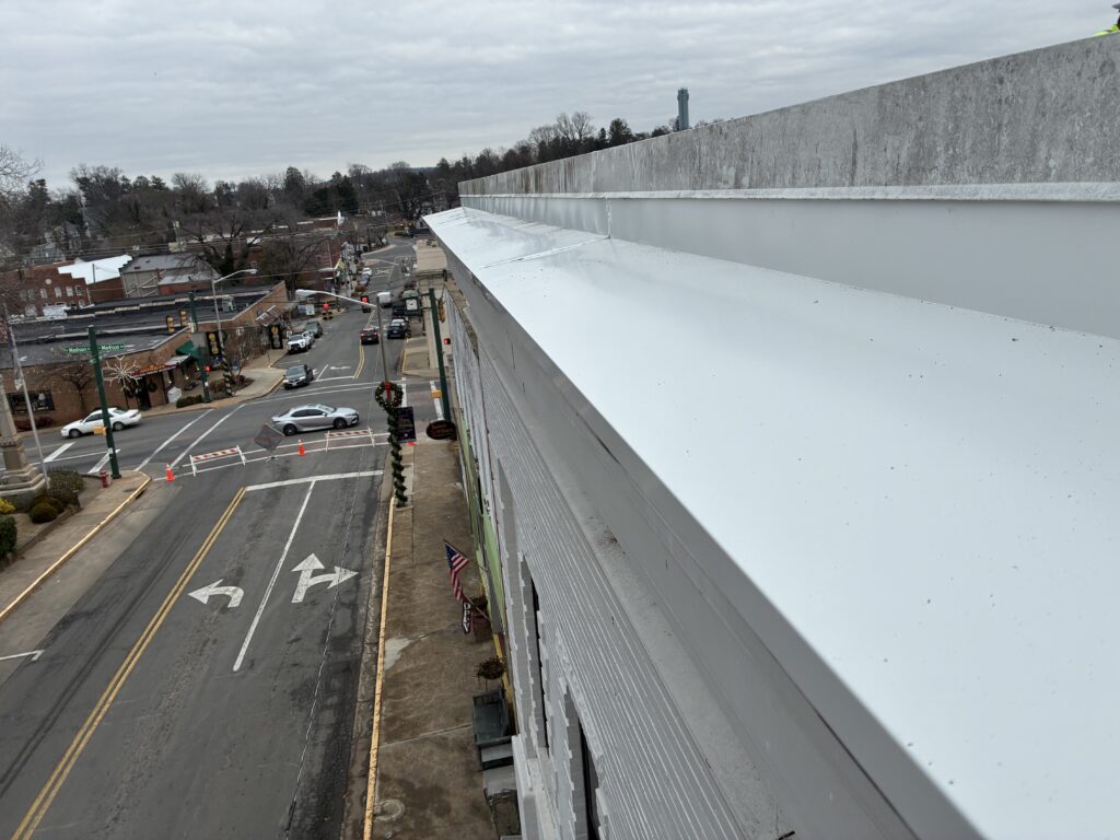 Edge metal replacement on government building