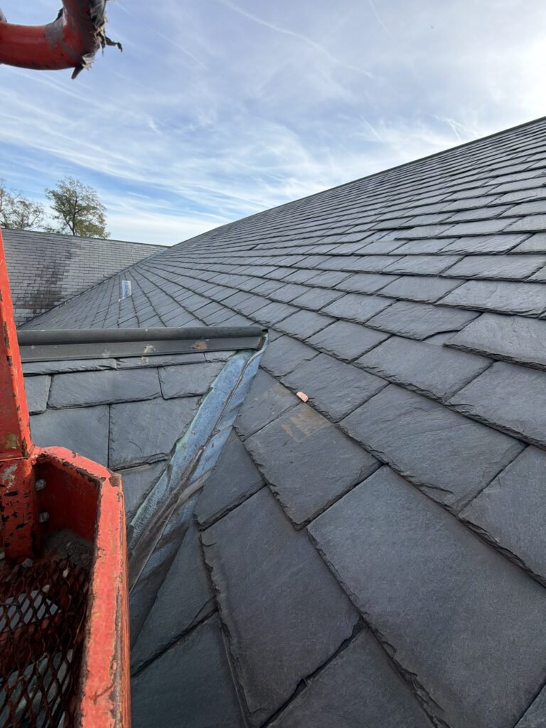 Church slate roof repair