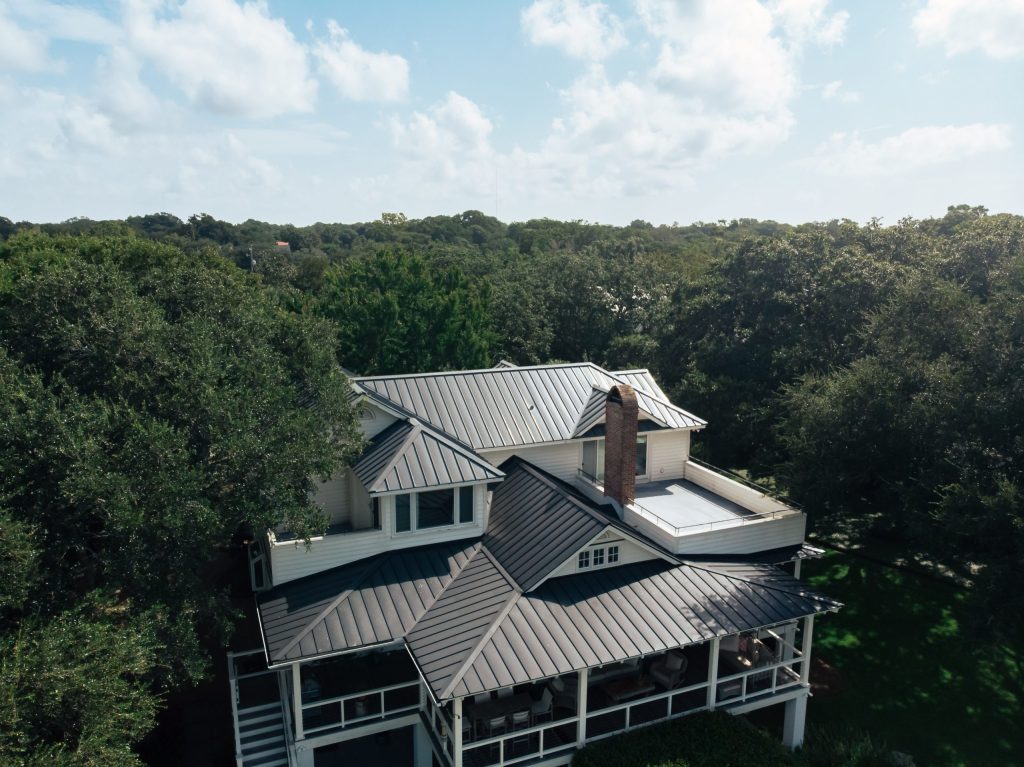 metal roof on house