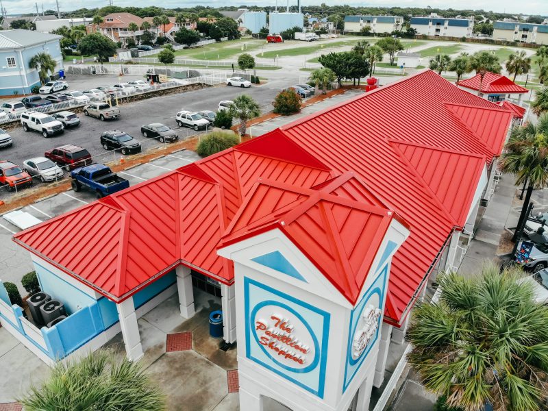 red metal roof