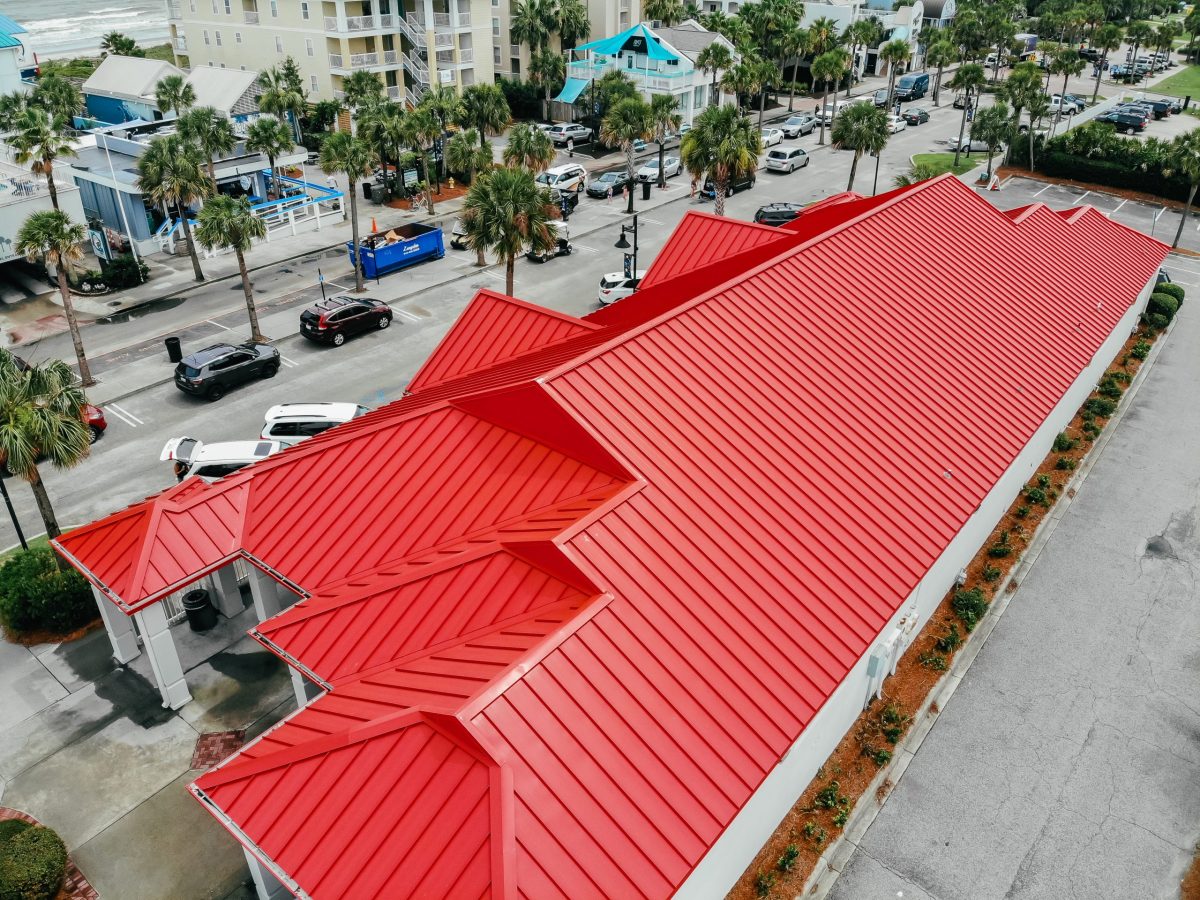 red metal roof