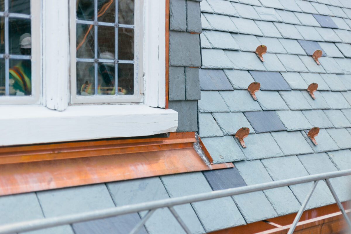 Steep slope slate restoration