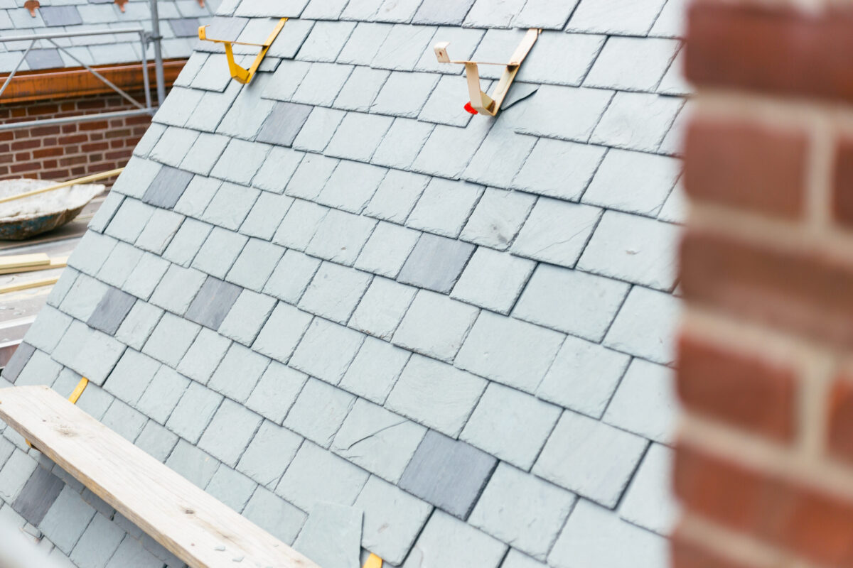 Steep slope slate restoration