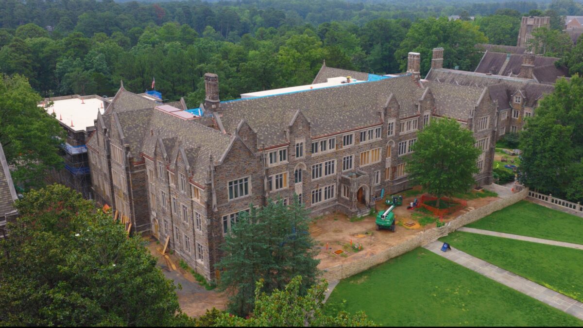 Ludowici clay tile and copper roof replacement on Duke University's Reuben-Cooke Building in Durham, NC